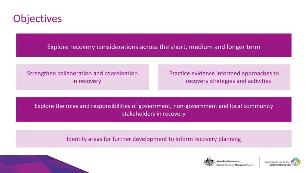 objectives