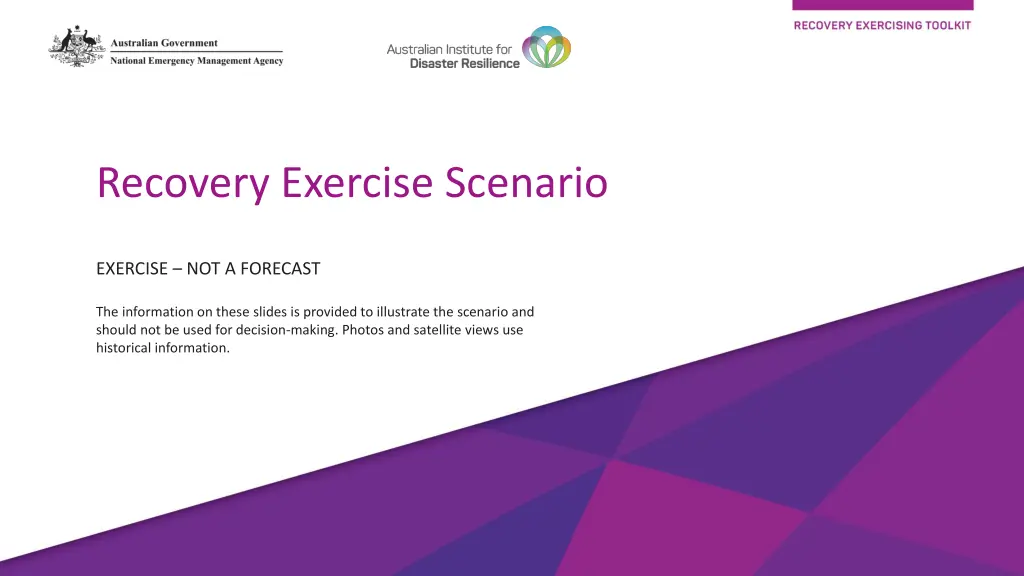 recovery exercise scenario