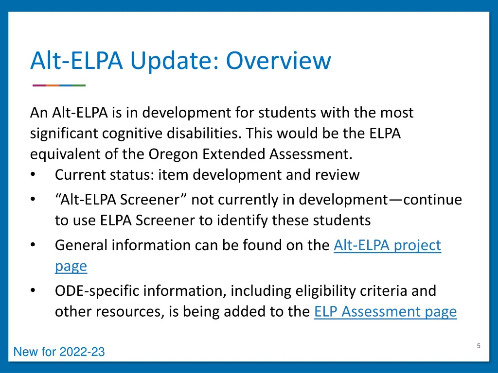 alt elpa update overview