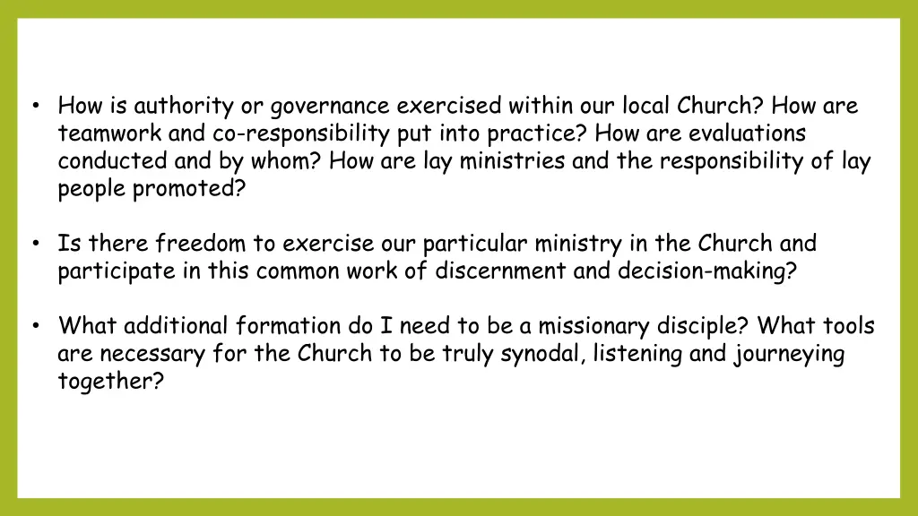 how is authority or governance exercised within