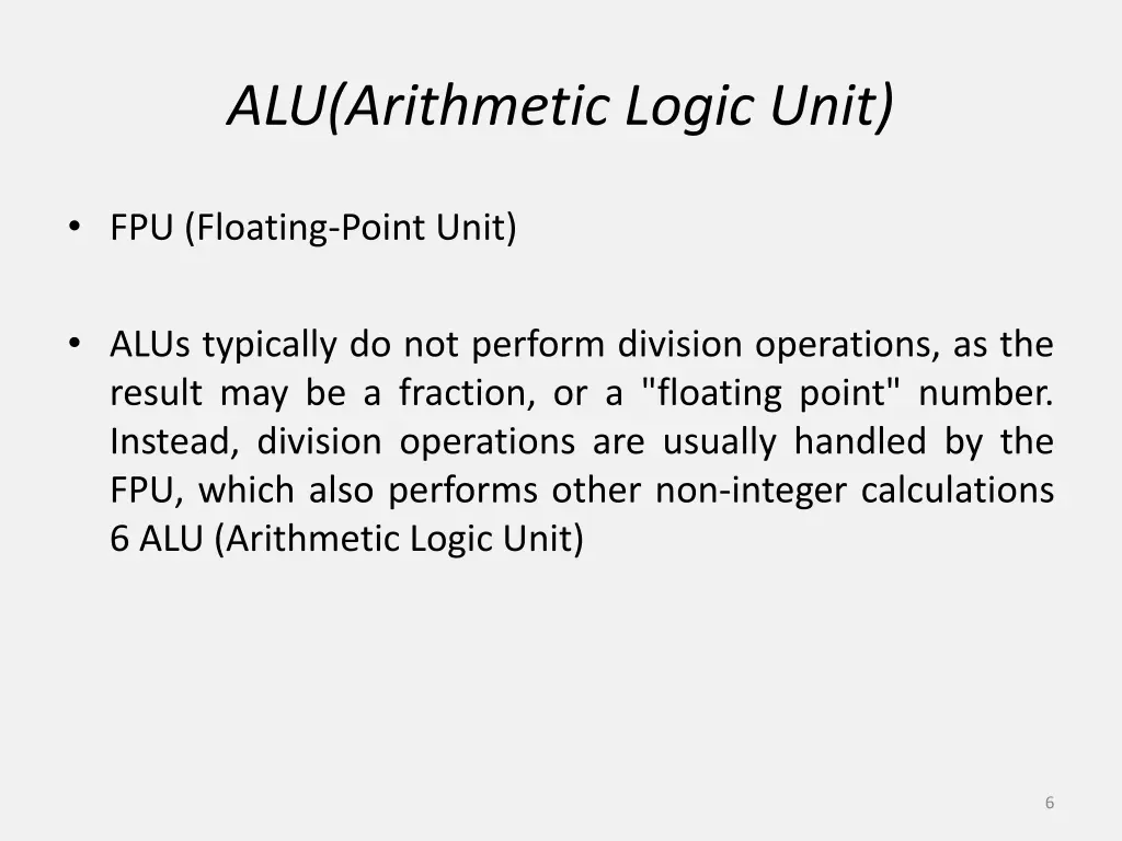 alu arithmetic logic unit 1
