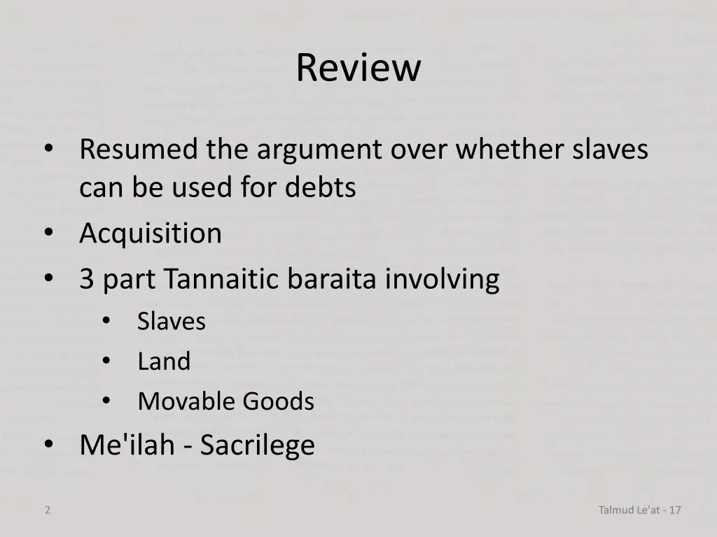 review