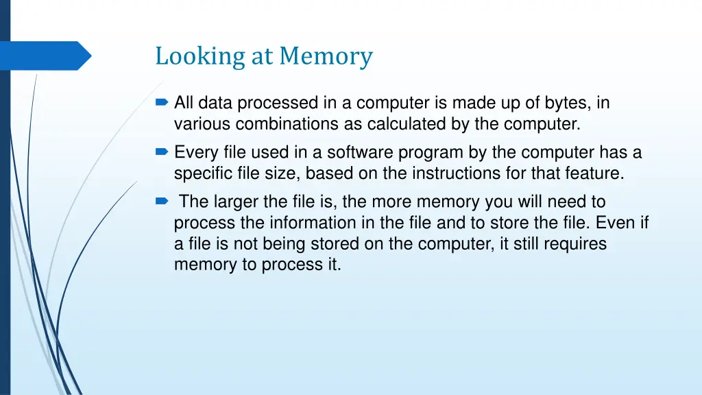 looking at memory 2