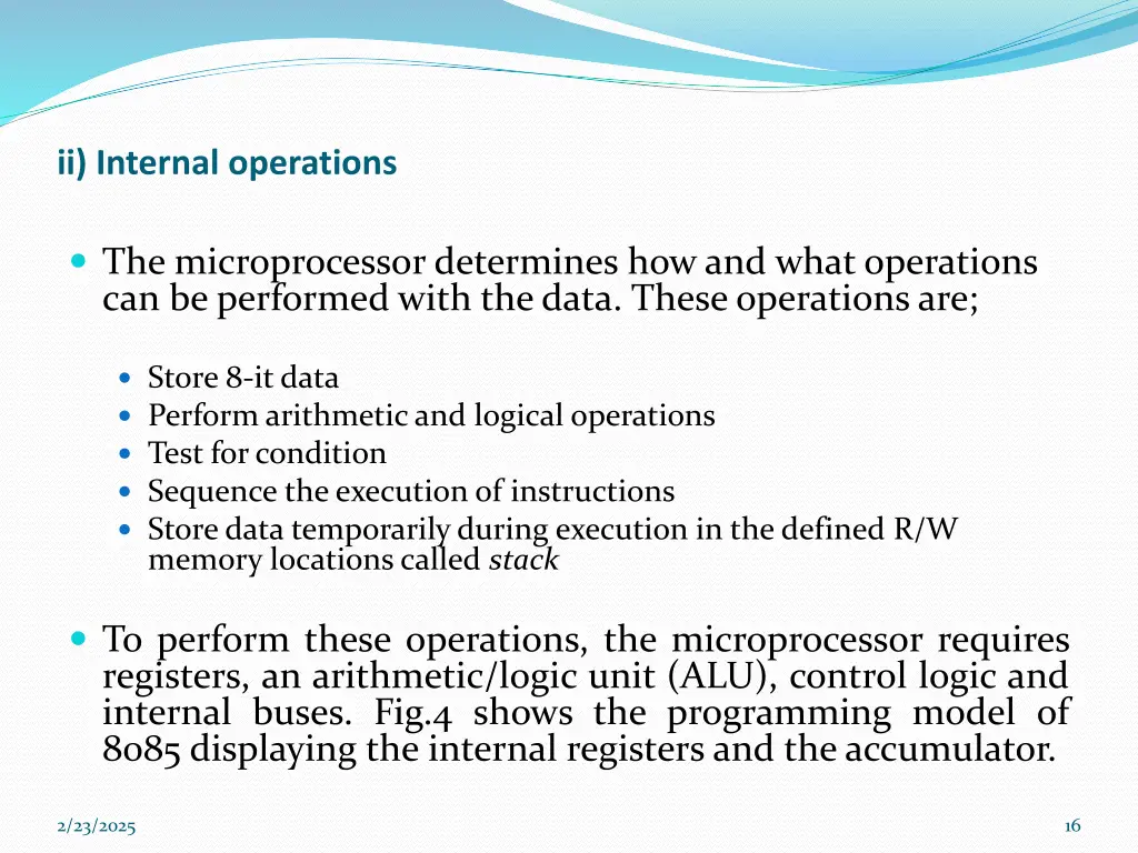 ii internal operations