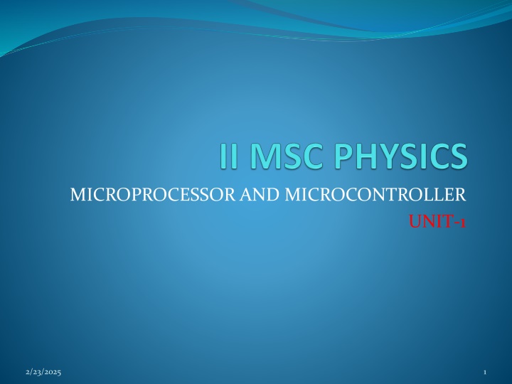 microprocessor and microcontroller