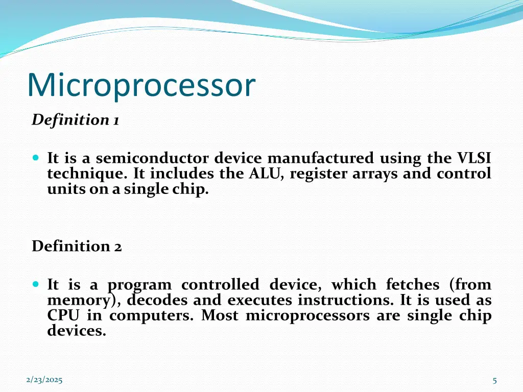 microprocessor definition 1