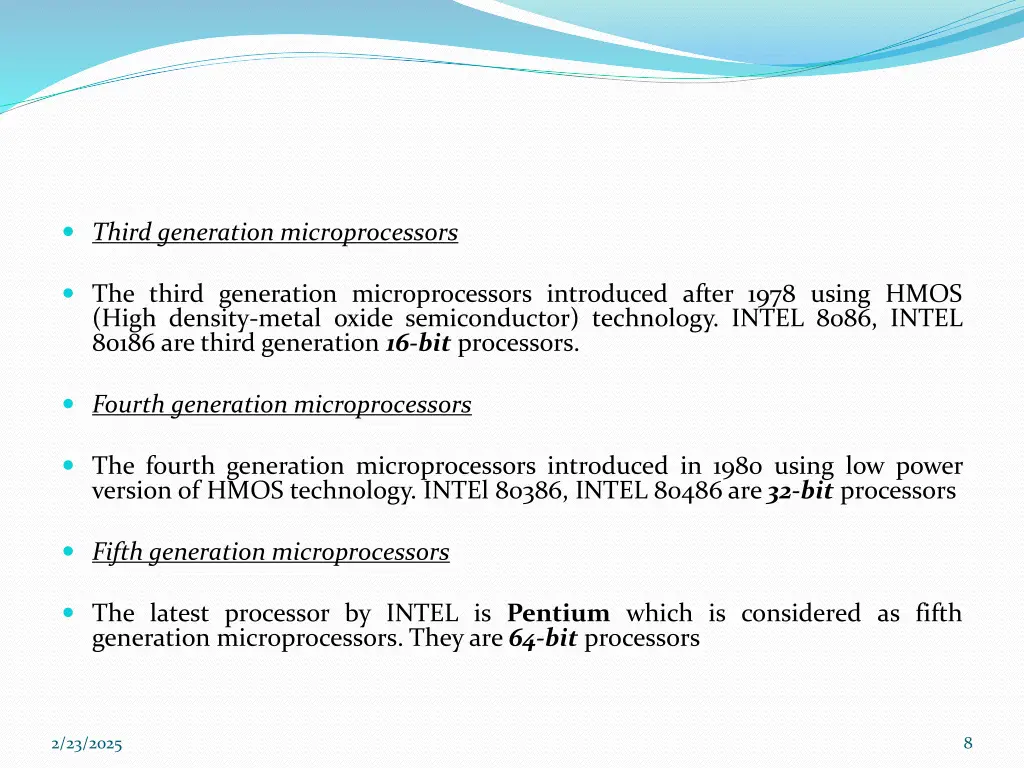 third generation microprocessors