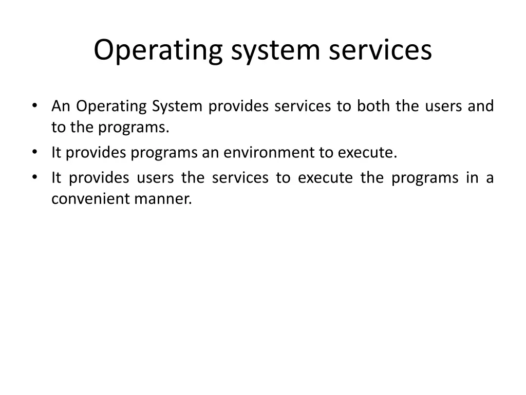 operating system services