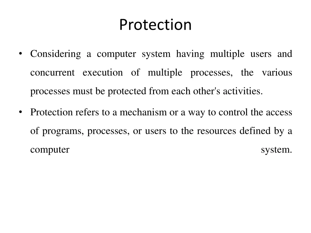 protection