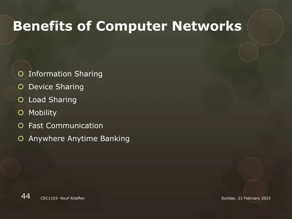 benefits of computer networks