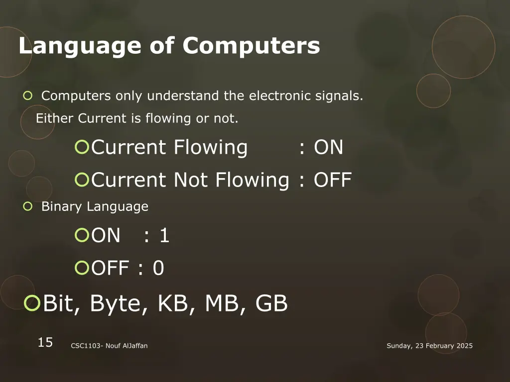 language of computers