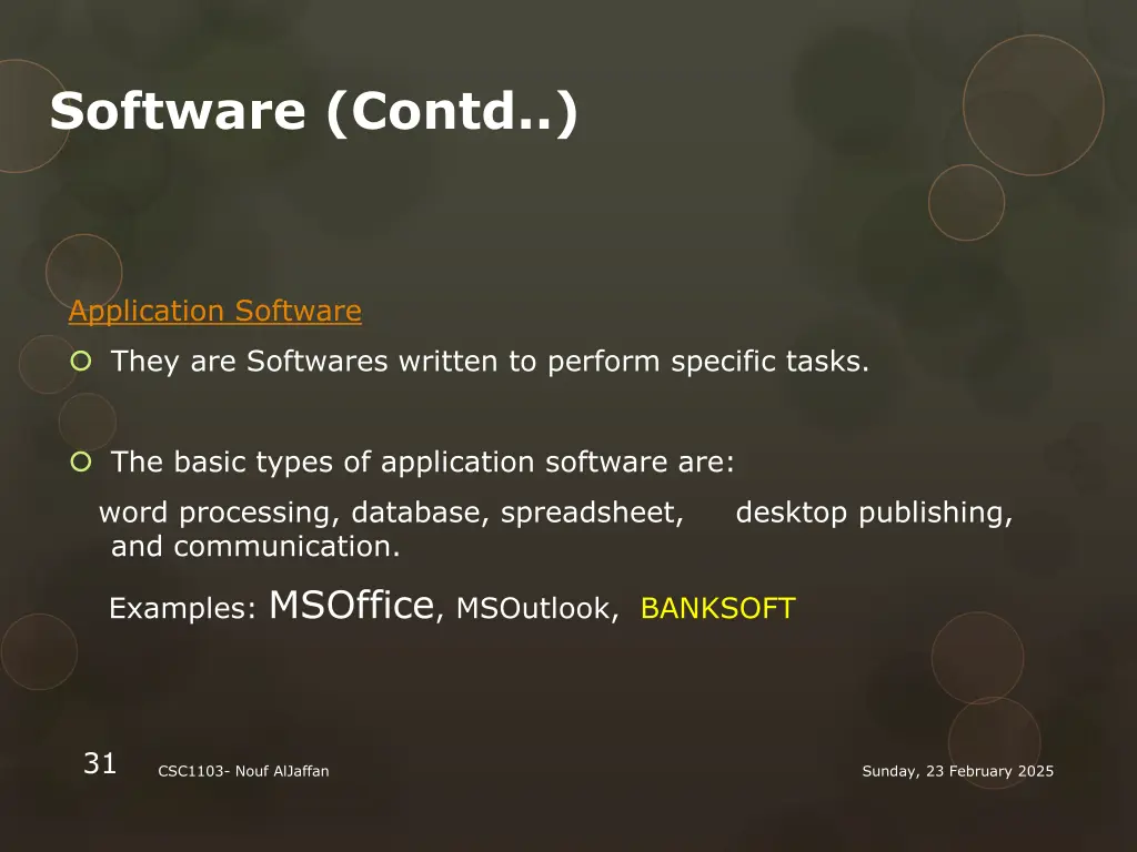 software contd 1