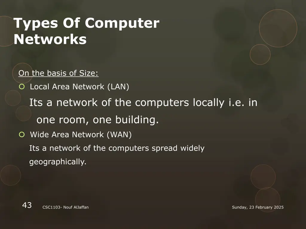 types of computer networks