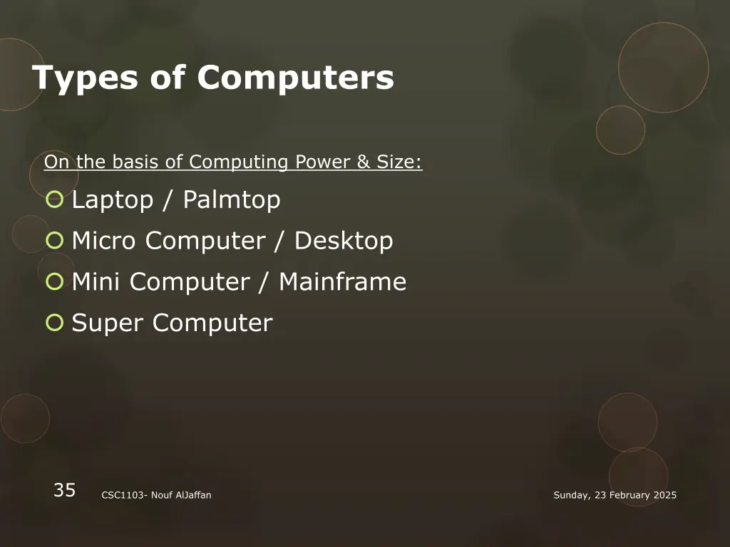 types of computers