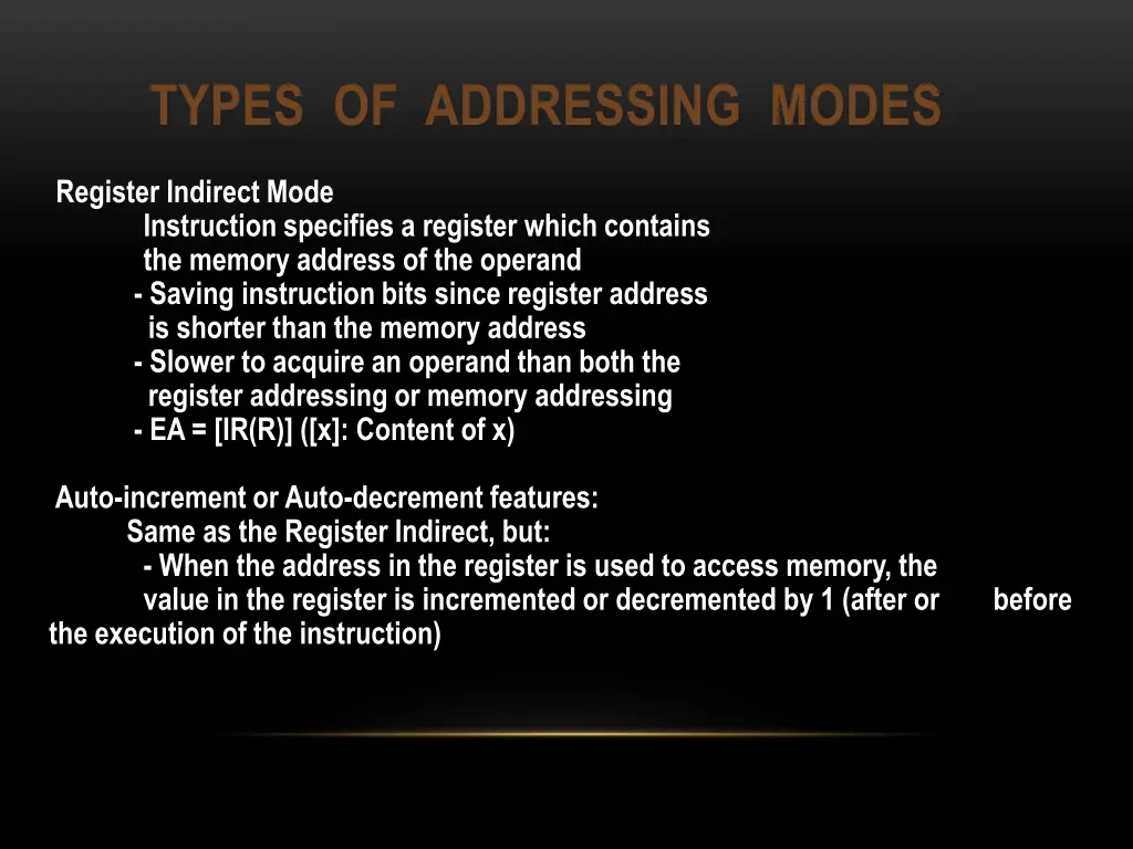 types of addressing modes 1