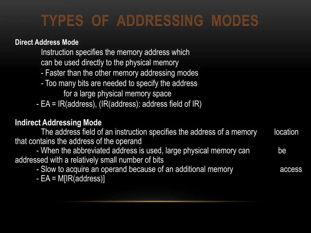 types of addressing modes 2