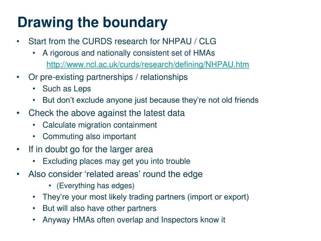 drawing the boundary