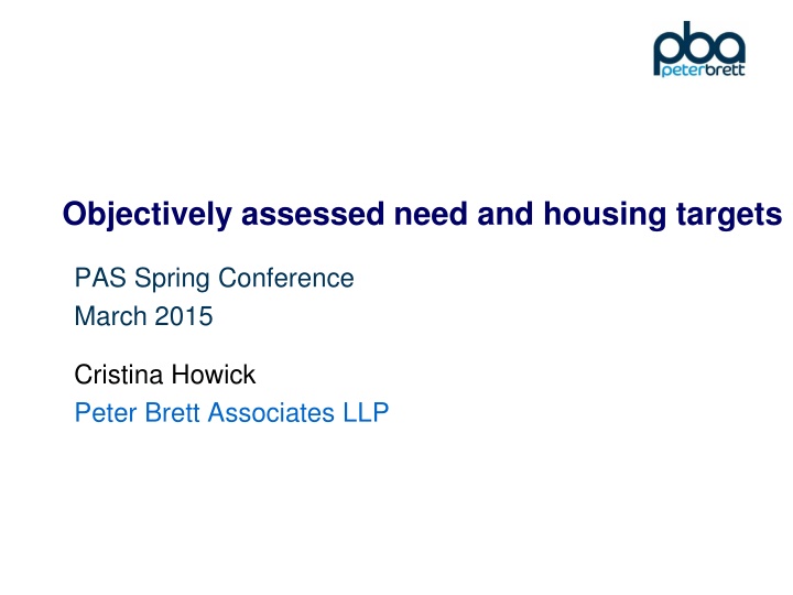 objectively assessed need and housing targets