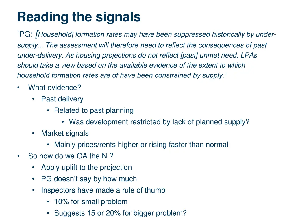 reading the signals pg household formation rates