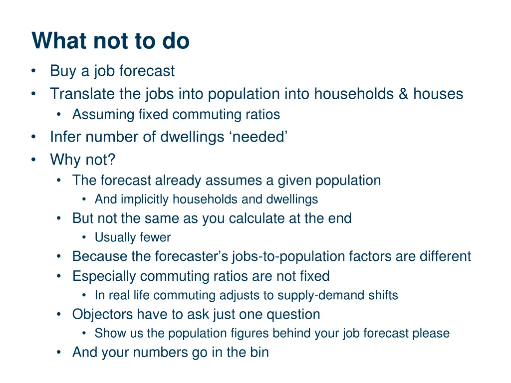 what not to do buy a job forecast translate