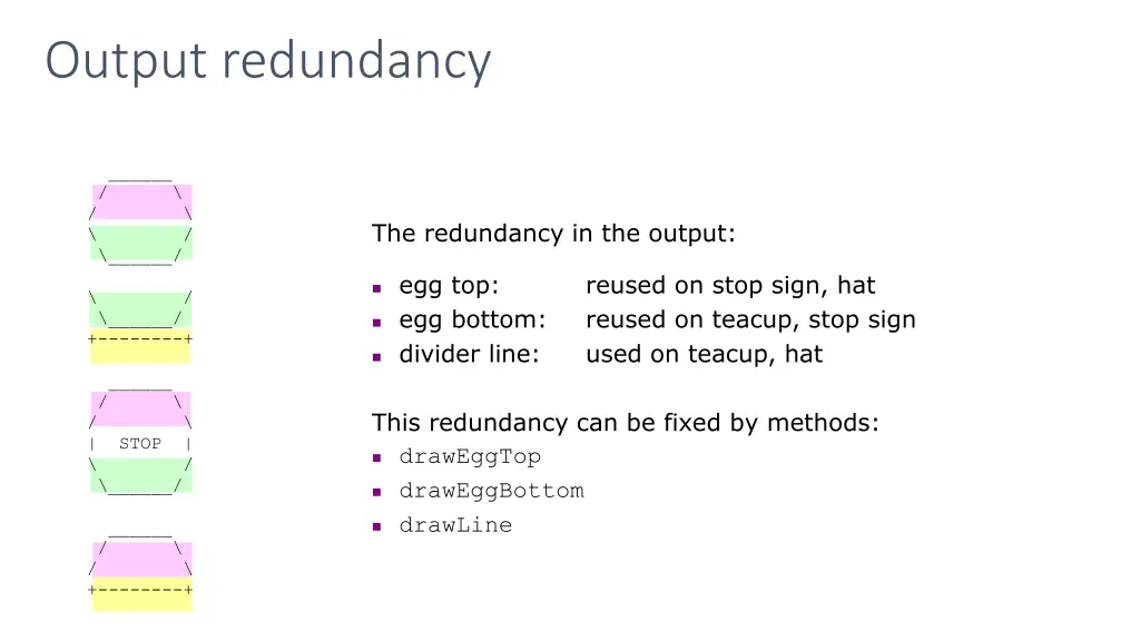 output redundancy