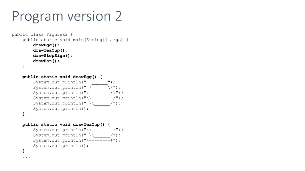 program version 2