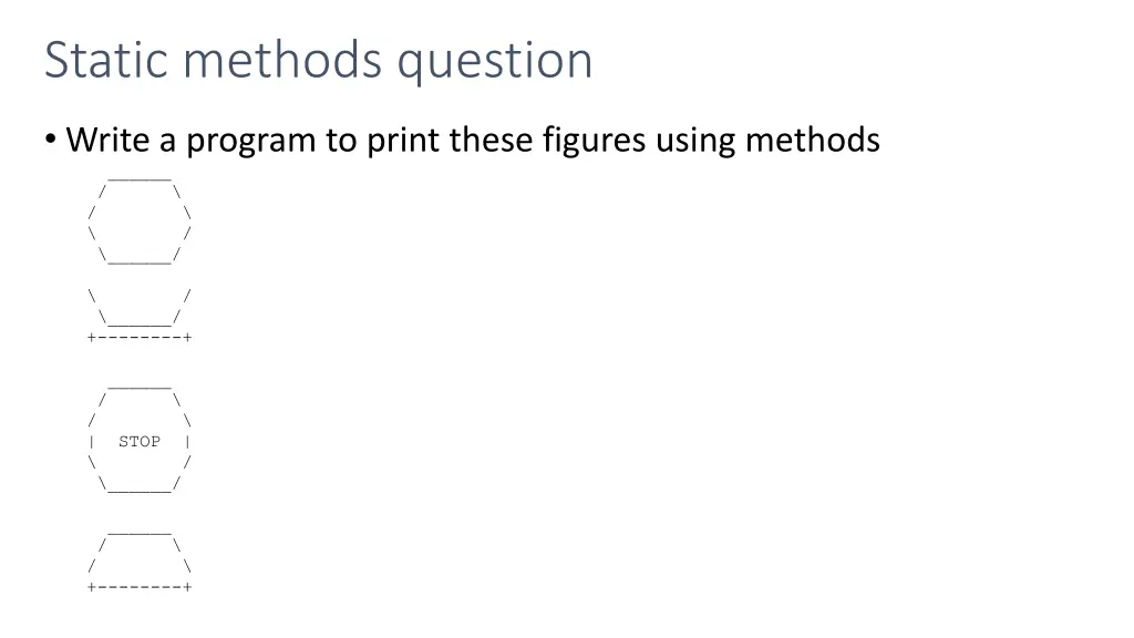 static methods question