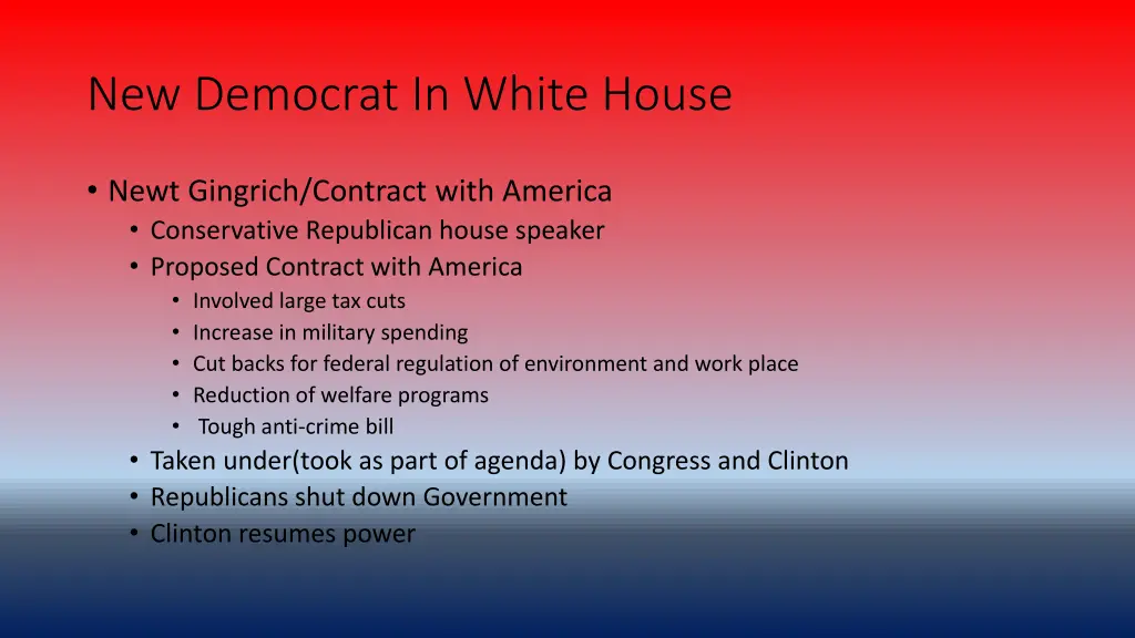 new democrat in white house 1