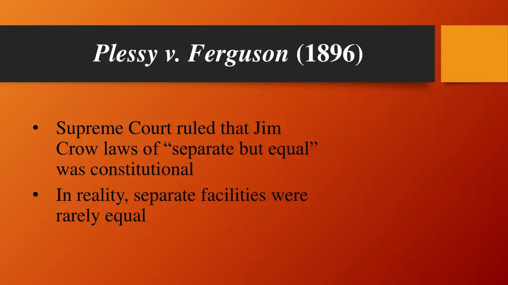 plessy v ferguson 1896