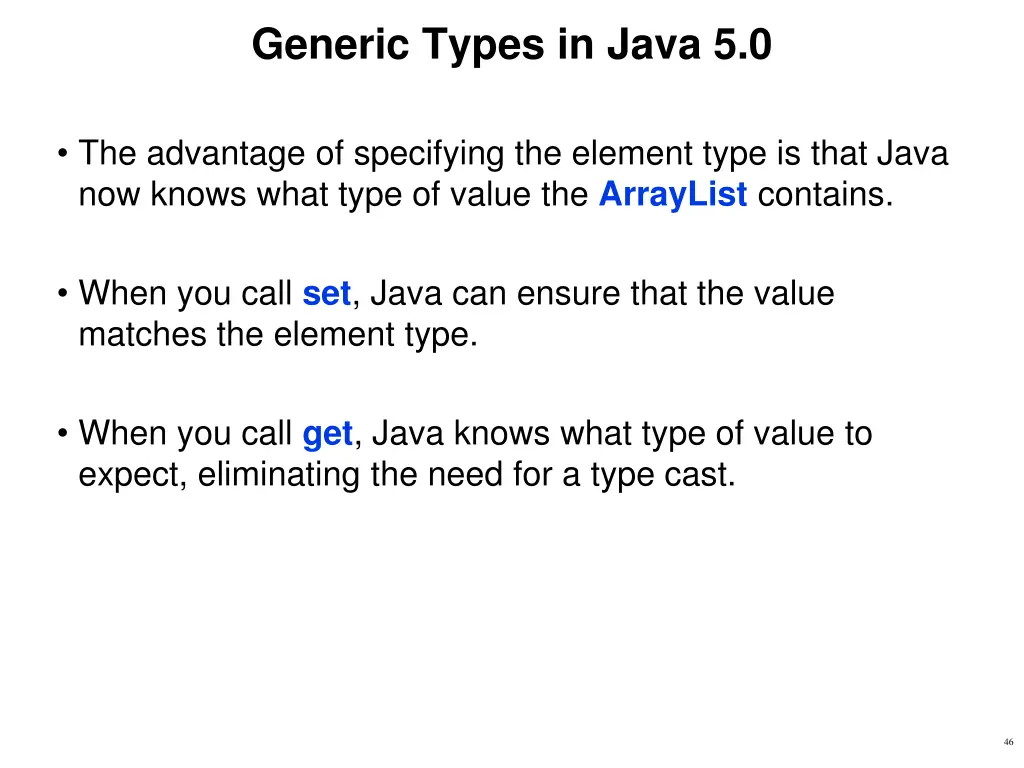 generic types in java 5 0 1