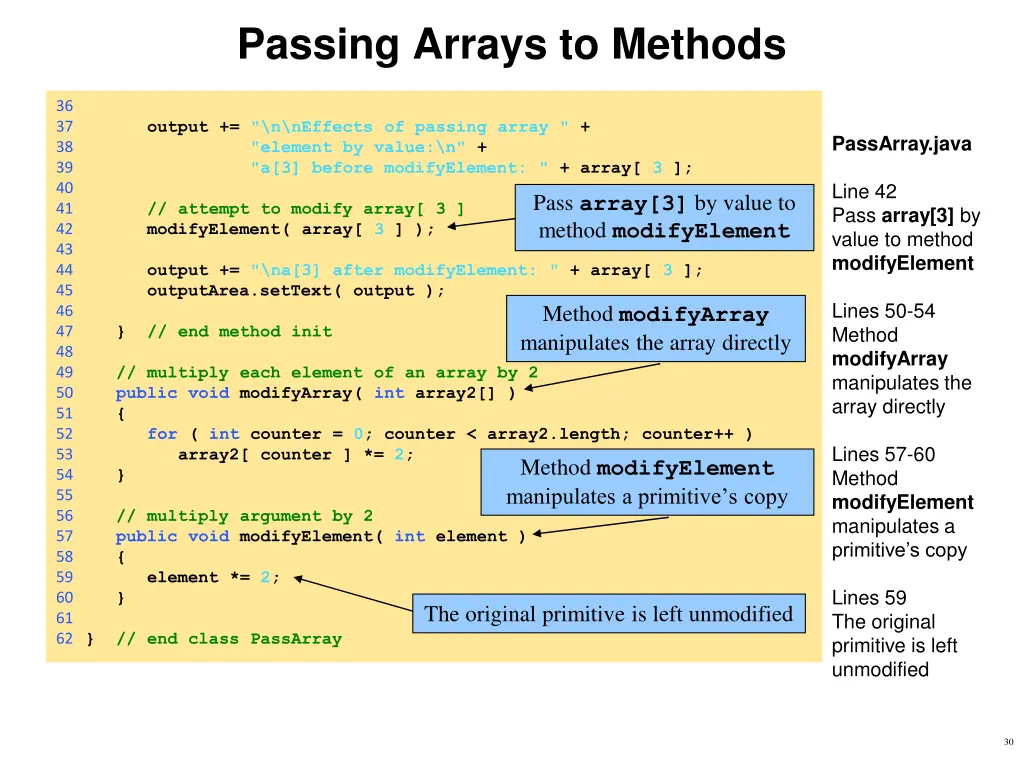 passing arrays to methods 2