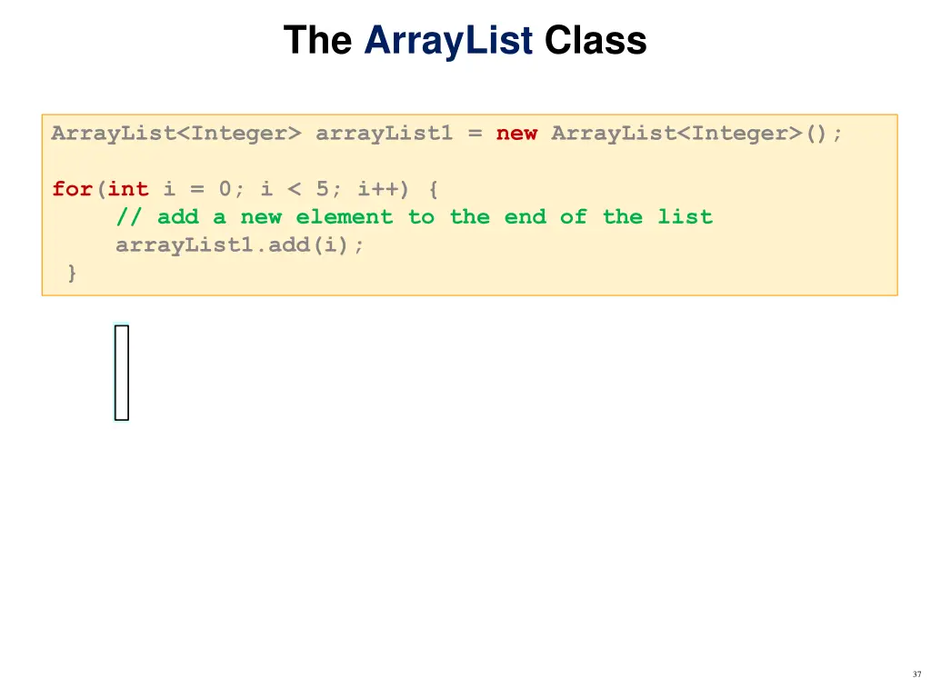 the arraylist class 4