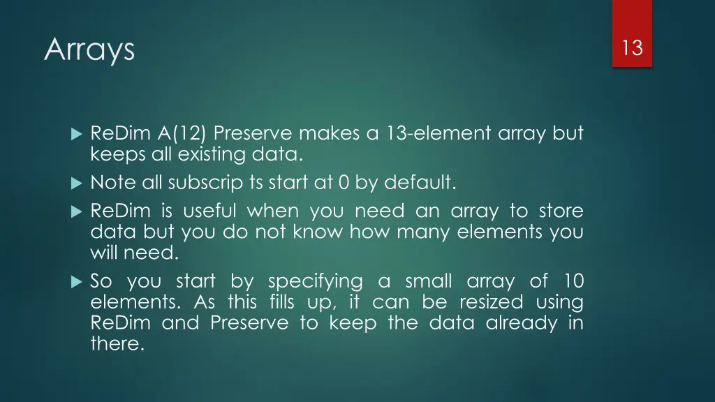 arrays 2