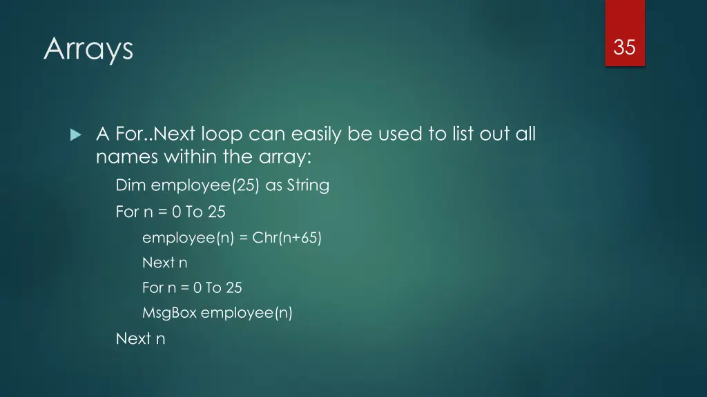 arrays 5