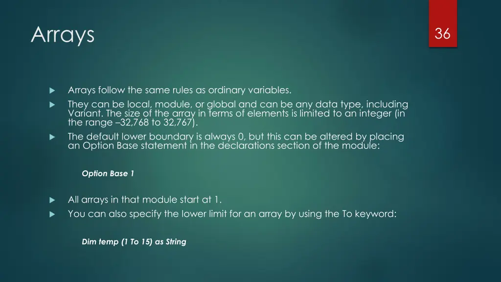arrays 6