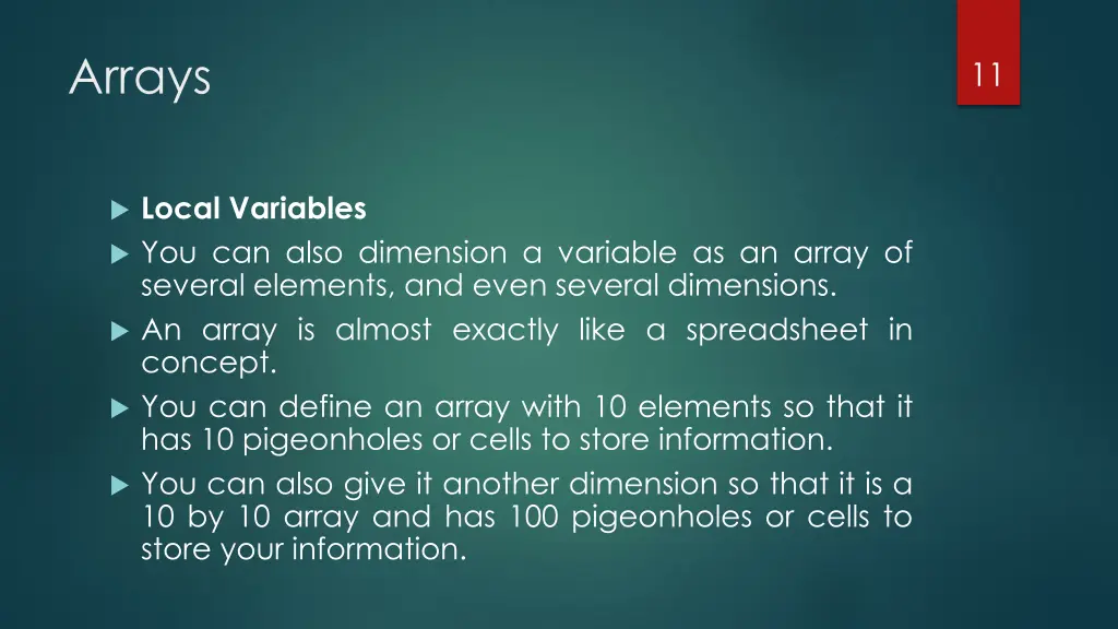 arrays
