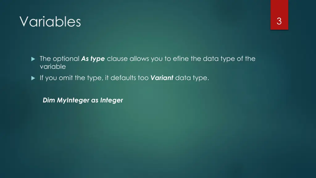 variables 1