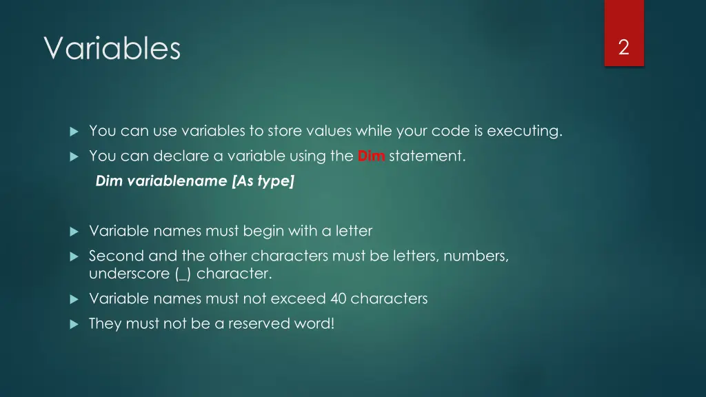 variables