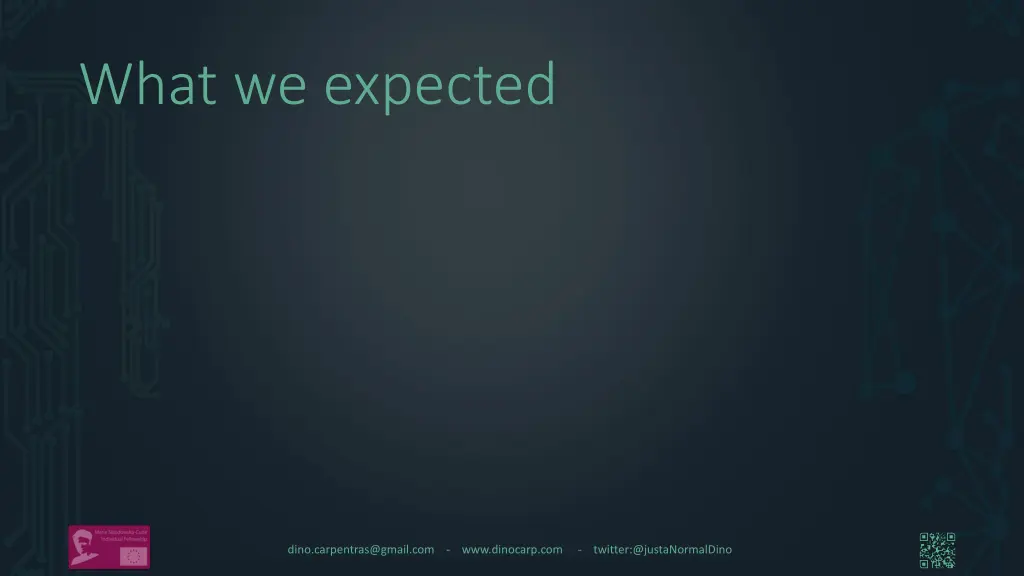 what we expected