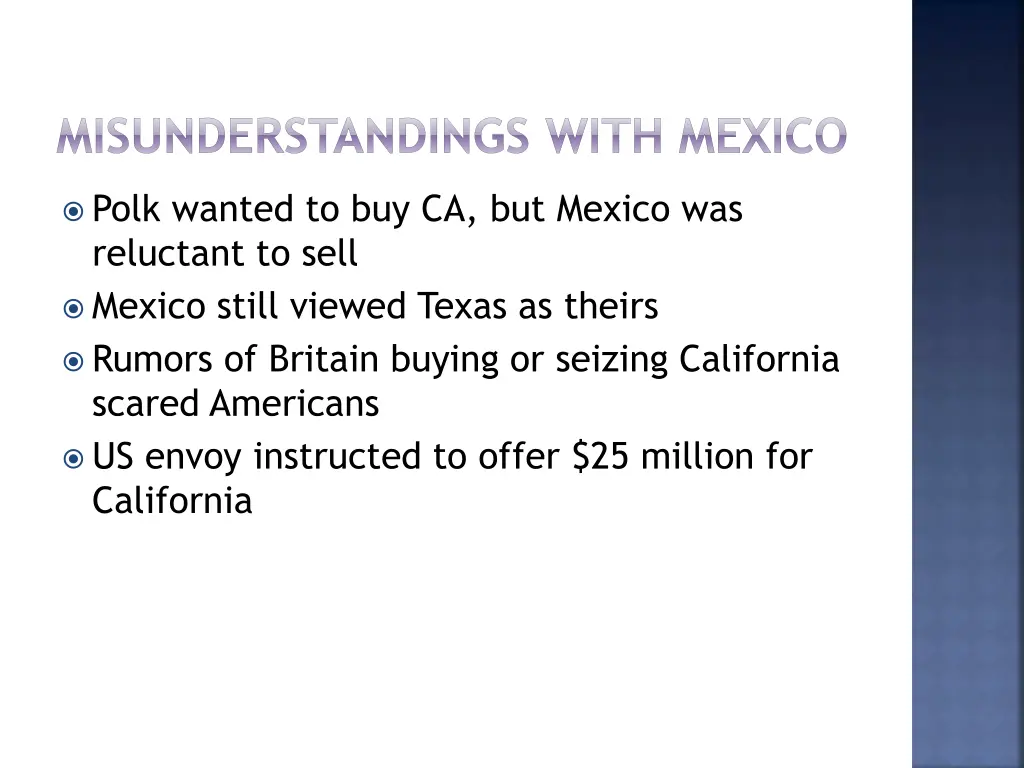 misunderstandings with mexico