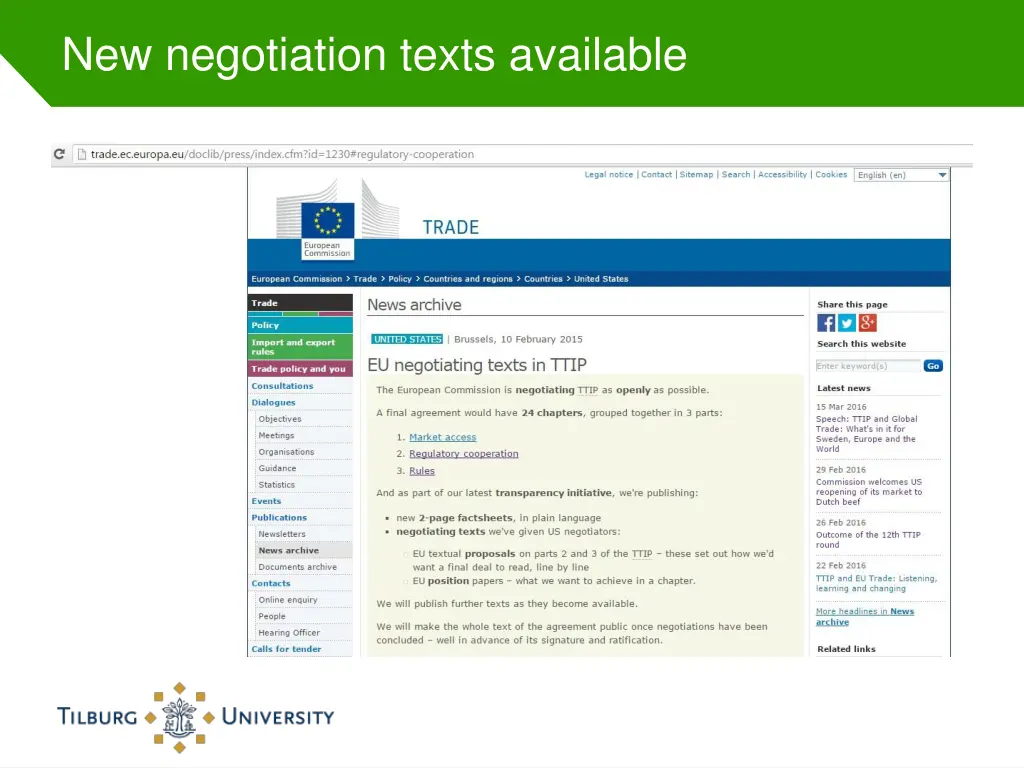 new negotiation texts available