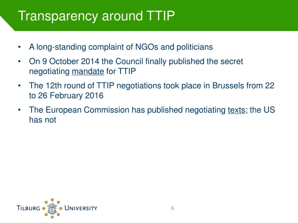 transparency around ttip