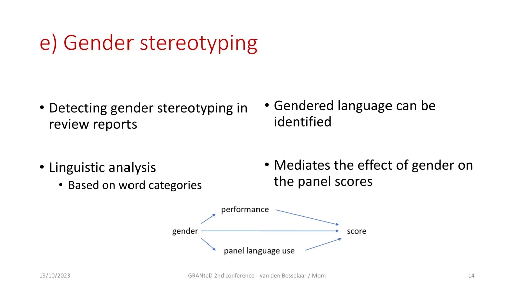e gender stereotyping