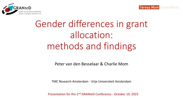 gender differences in grant allocation methods