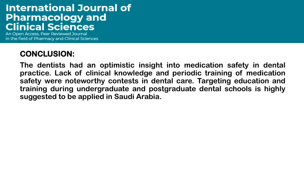 conclusion conclusion the dentists
