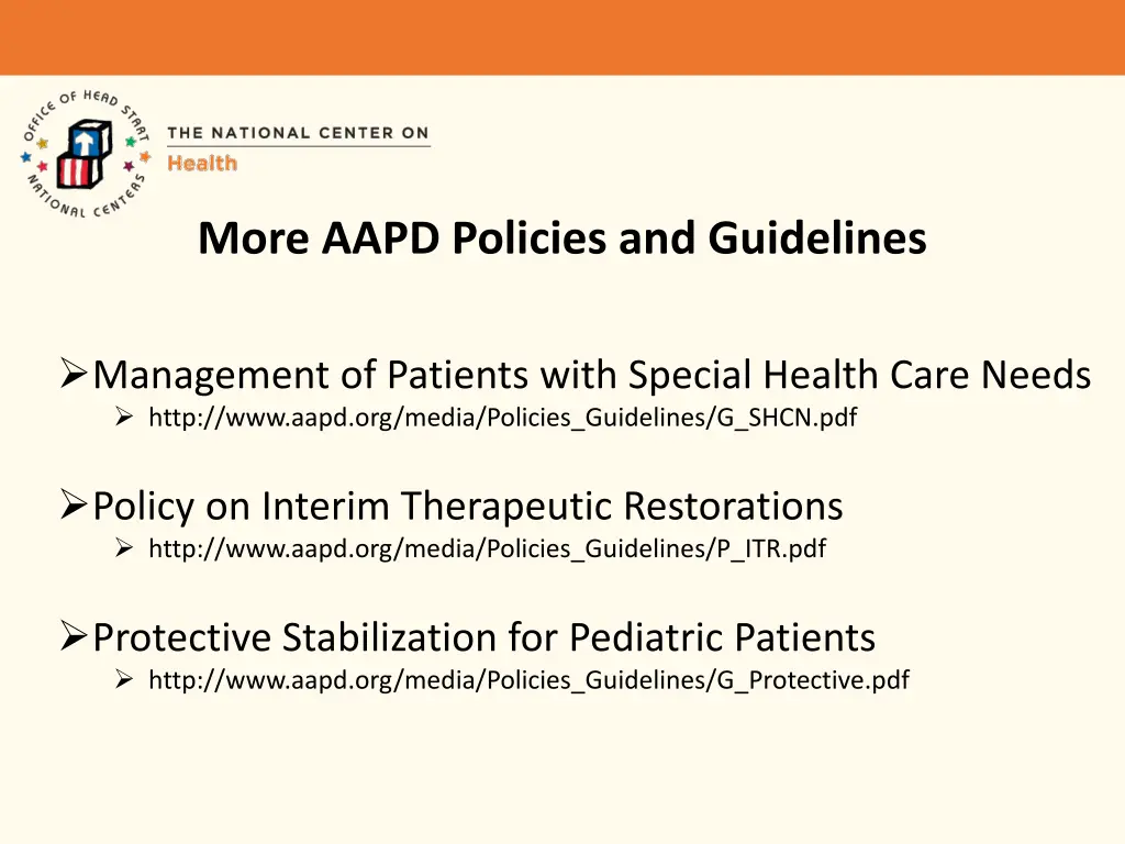 more aapd policies and guidelines