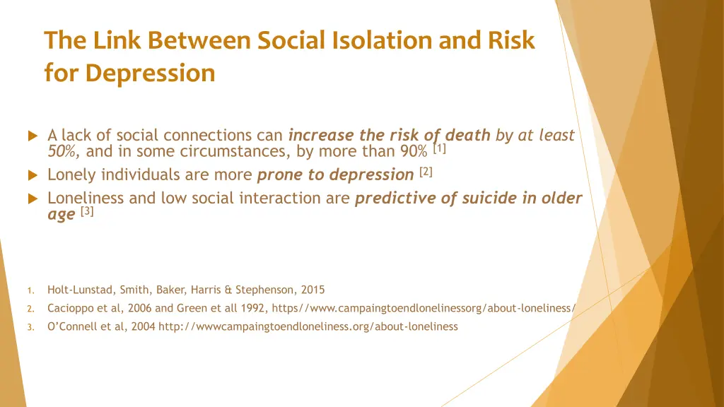 the link between social isolation and risk