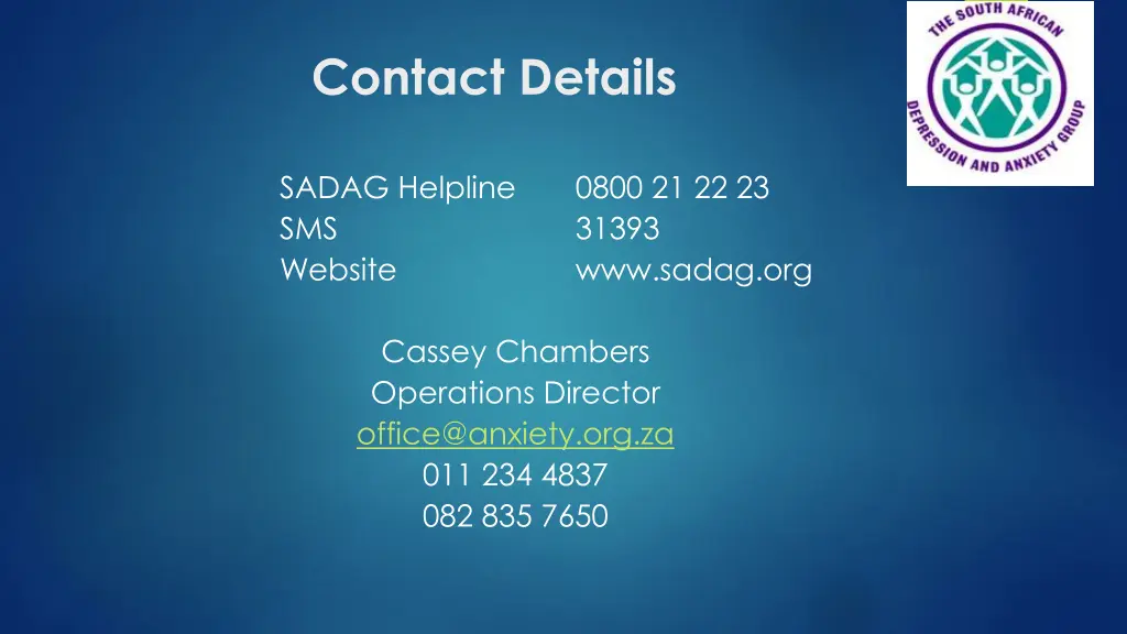 contact details