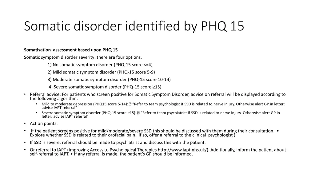 somatic disorder identified by phq 15
