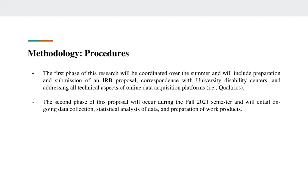 methodology procedures